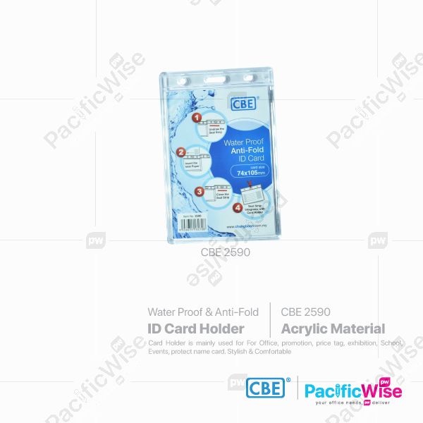CBE Card Holder Water Proof Anti-Fold/Pemegang Kad Kalis Air Anti Lipat/Name Badge (2590)
