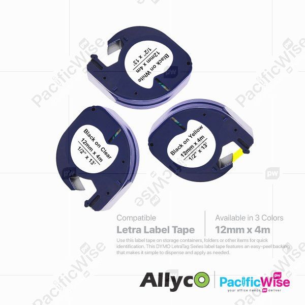 Dymo Letra Label Tape (Compatible) (Plastic)