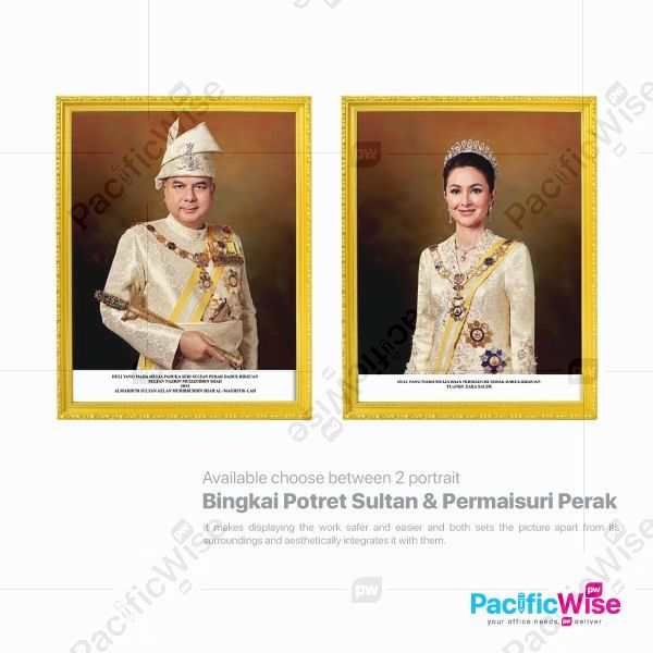 Bingkai Potret Sultan Perak & Permaisuri Perak