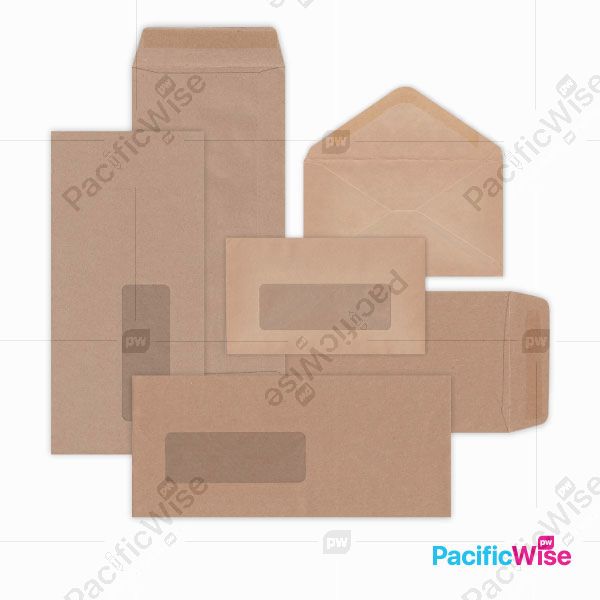 Brown Envelope/Manila Sampul Surat Coklat/Tetingkap/Window Envelope/Manila Envelope (Various Size)