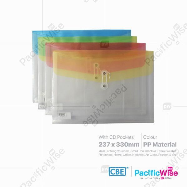 CBE Envelope File with CD Pocket (Landscape & Large Capacity)