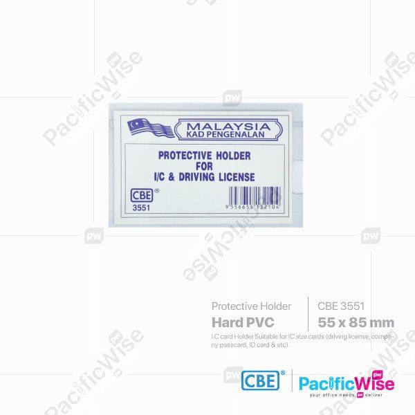 CBE/Card Holder for IC/License(Hard)/Pemegang Kad IC/Lesen(Keras)/Holder Filing/3551