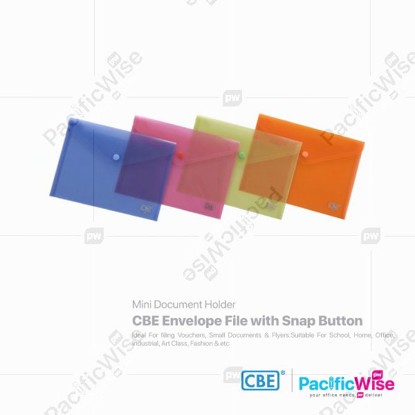 CBE Envelope File with Snap Button Mini Size (Landscape)