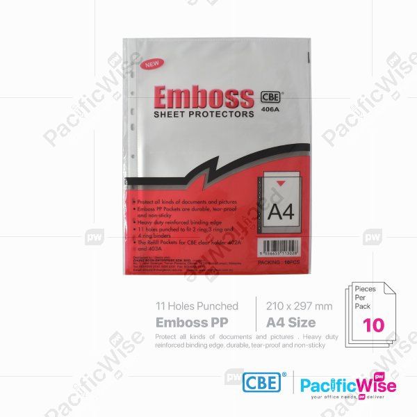 CBE Sheet Protector Emboss 406A