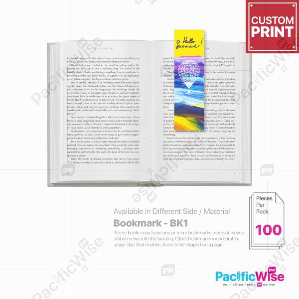 Customized Printing Bookmark (BK1)
