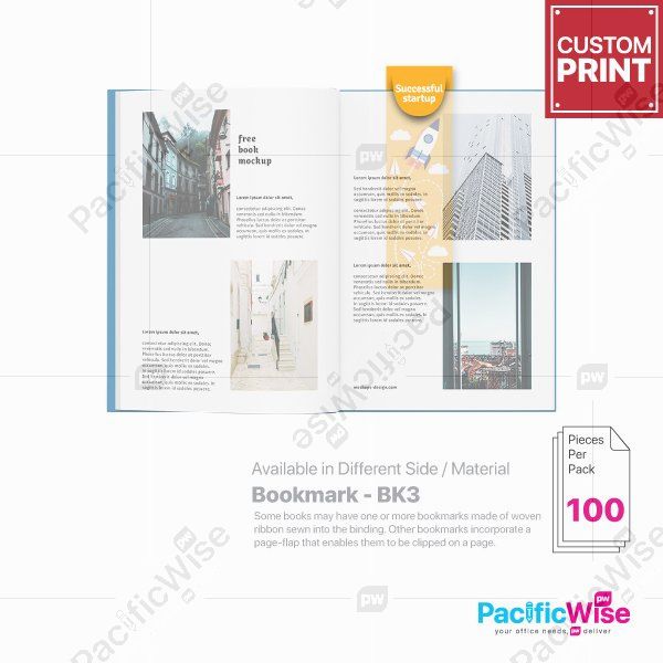 Customized Printing Bookmark (BK3)