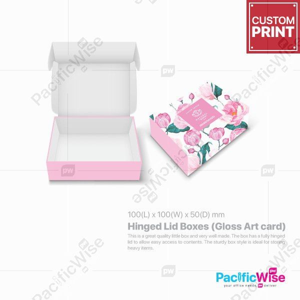 Customized Printing Hinged Lid Boxes (Gloss Art Card)