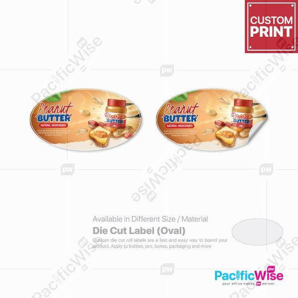 Customized Printing Die Cut Label (Oval)