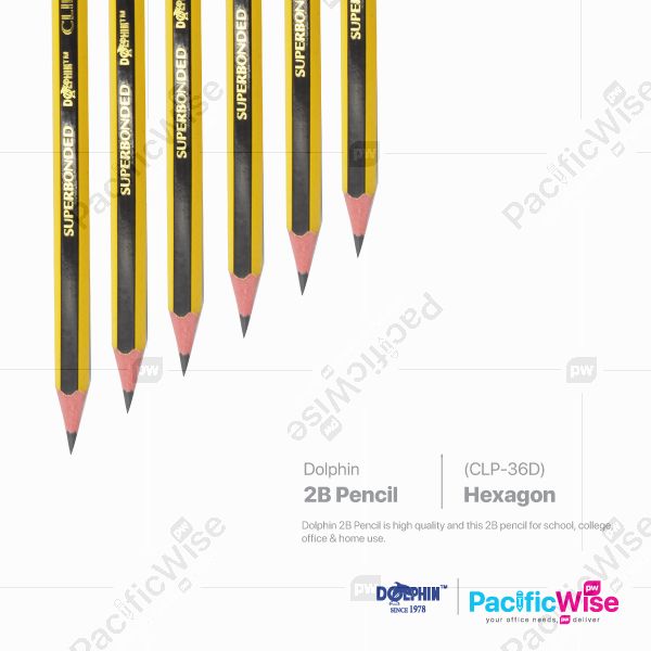 Dolphin/2B Pencil Clipper Value Pack/Pek Nilai Clipper Pensil 2B/Writing Pen
