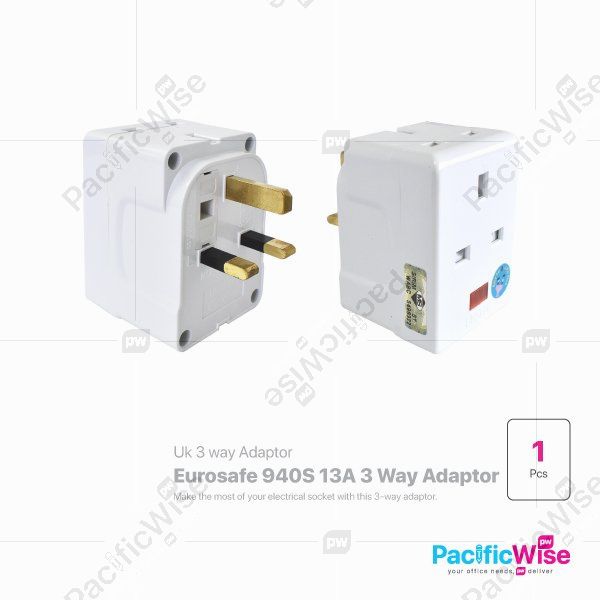 Eurosafe/3 Way Adaptor/Penyesuai 3 Jalan/Electrical Accessories/940S