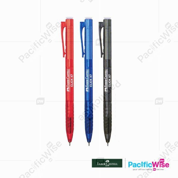 Faber Castell/Click X Ball Pen/Pen Bola/Click X7 0.7mm 1422