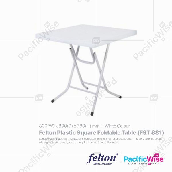 Felton Plastic Square Foldable Table (FST 881)