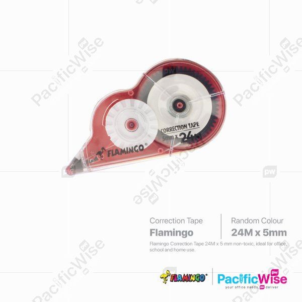 Flamingo/Correction Tape/Pita Pembetulan/Writing Pen/FLAM-412/5mm x 42m