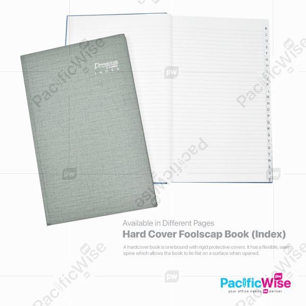 Hard Cover Foolscap Book (Index)
