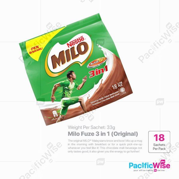 Milo Fuze 3 in 1 Original (33g x 18sachet)