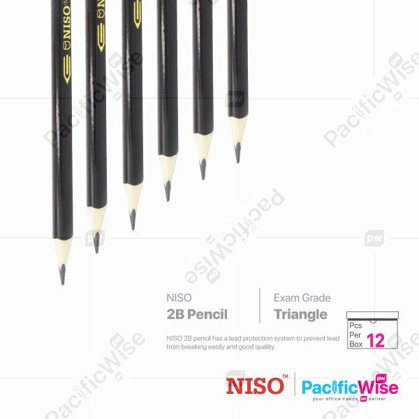 Niso/2B Pencil/Pensil 2B/Writing Pen/ABS Exam Grade/2B122 (12'S)