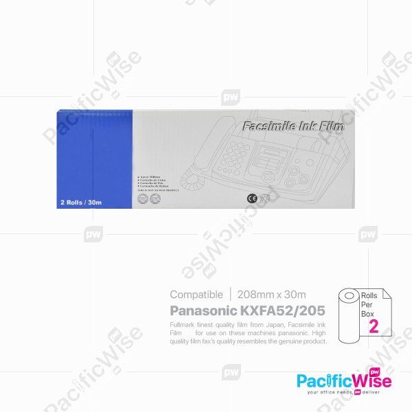 Panasonic Ink Film KXFA52 / 205 30m (Compatible)