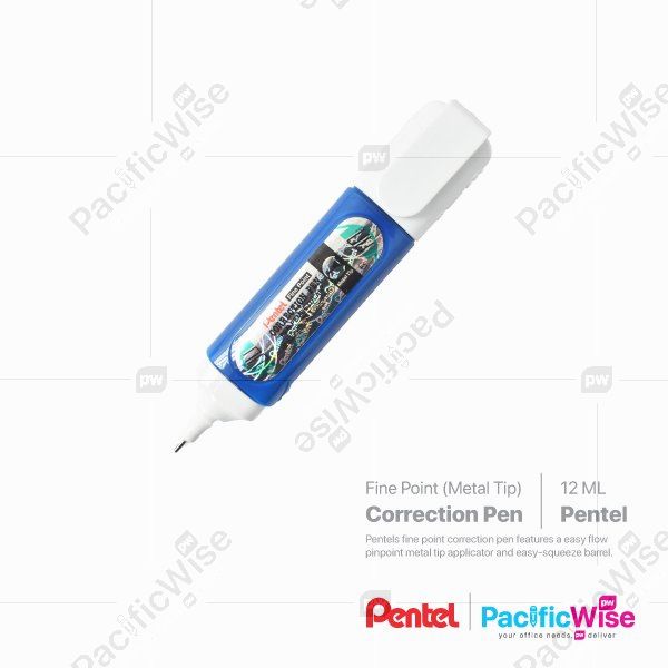 Pentel/Correction Pen/Pen Pembetulan/Writing Pen/ZL-31W/12ML (Fine Point)