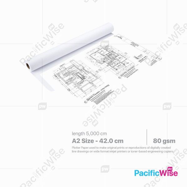 Plotter Paper/Kertas Plotter/Paper Roll/A2 Size (420mm)