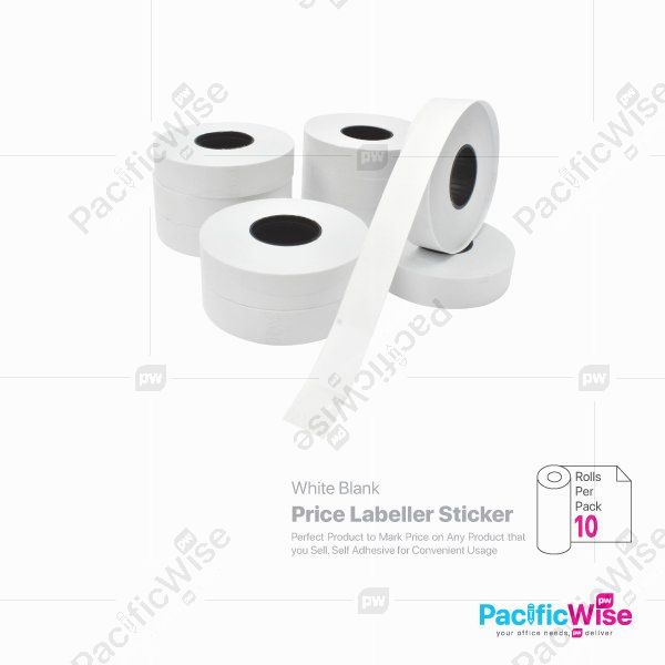 Price Labeller Sticker Blank for single (10 rolls)