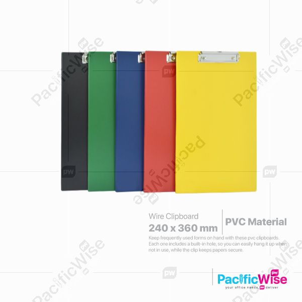 PVC Clip Board (Wire Clip) F4