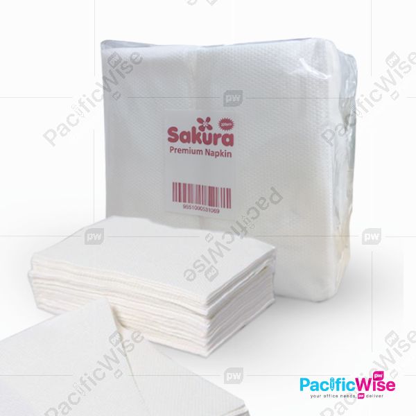 Premium Napkin/Sakura/Serbet Premium/Tisu Makan Malam/Tissue Paper/Virgin Pulp