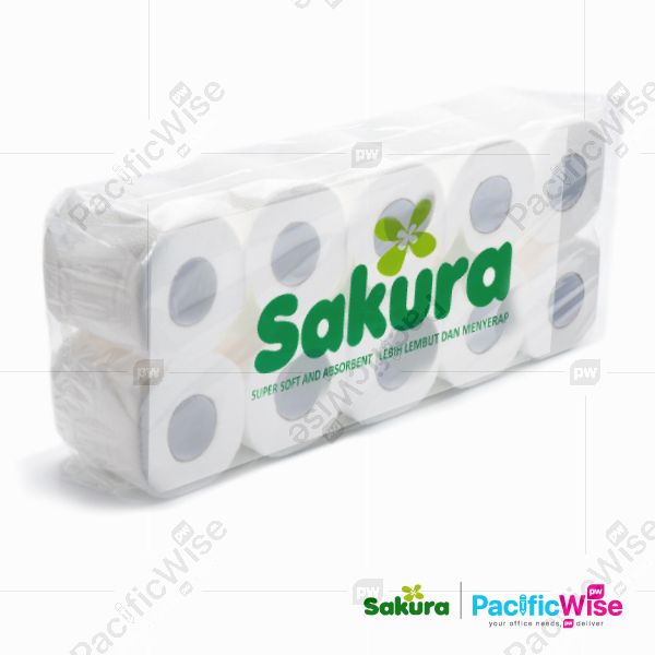 Toilet Roll/Sakura/Gulung Tisu Tandas/2 Ply Tissue Paper/Recycle (10 Rolls)