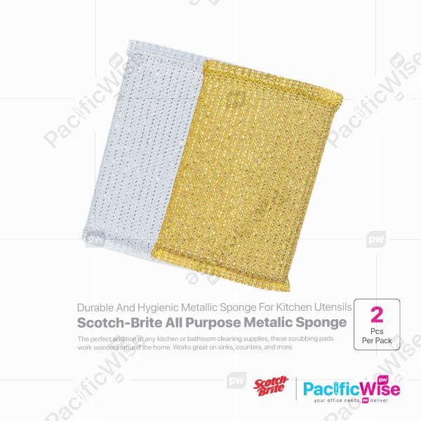 Scotch-Brite All Purpose Metallic Sponge (1 X 2pcs)