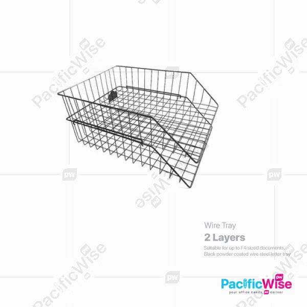 Letter Tray/Tray Wire 2 Tier/Dulang Surat 2 Tingkat/File Filing(2'S/Set)