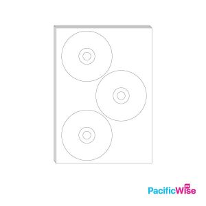 A4/Simili Sticker Label Round Shape/Bentuk Bulat Label Pelekat/Sticker Label/115mm-41mm-15mm (100'S)