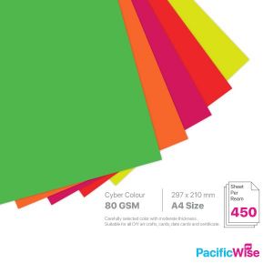 A4/Colour Paper/Kertas Warna 80gsm/Fluorecent Colour/Copier Paper (450'S)
