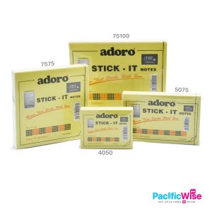 Adoro/Removable Stick-it Note/Nota Melekit/Yellow Colour (4 Sizes)