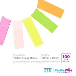CBE Removable Sticky Note 14040 (5 Neon Colour)