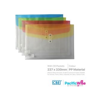 CBE Envelope File with CD Pocket (Landscape & Large Capacity)
