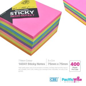 CBE Removable Sticky Note 14041 (7 Neon Colour)