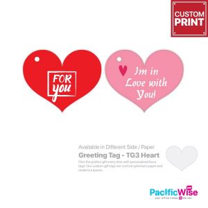 Customized Printing Greeting Tag (TG3-Heart)