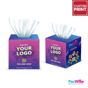 Customized Printing Facial Tissue Box/Tisu Pop Up/Tissue Paper/2 Ply (100 Sheets x 1 Box)