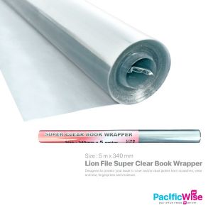 Lion File Super Clear Book Wrapper (5m x 340mm)