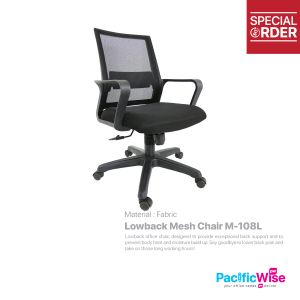 Lowback Mesh Chair/Kerusi Punggung Rendah/M-108L