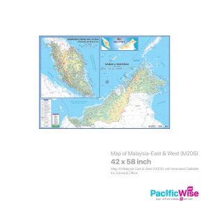 Map of Malaysia-East & West (M206)