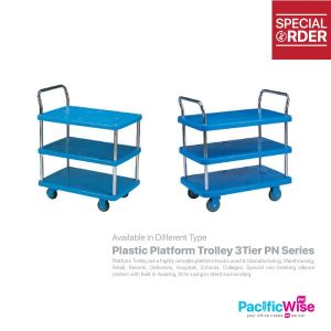 Plastic Platform Trolley 3 Tier 