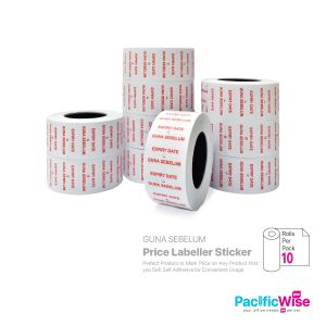 Price Labeller Sticker (GUNA SEBELUM) (10 rolls)