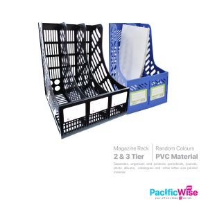Magazine Box PVC/Kotak Majalah PVC/File Filing/(MH-208/A618)/(2 Tier/3 Tier)