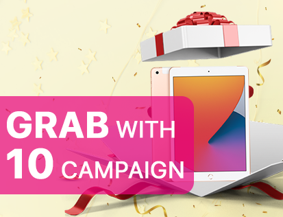 Win An iPad With Grab With 10 Campaign